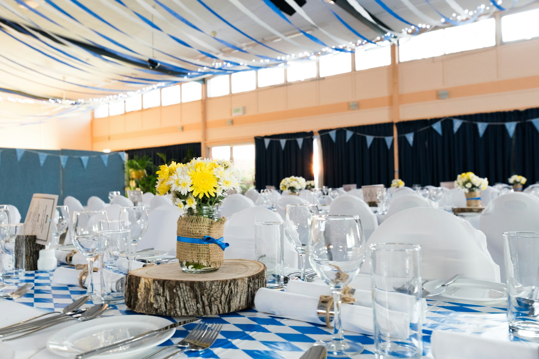 Elegant wedding reception setup